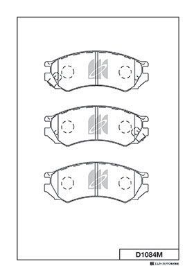 D1084M MK Kashiyama Комплект тормозных колодок, дисковый тормоз