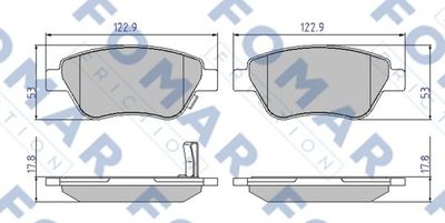 FO928181 FOMAR Friction Комплект тормозных колодок, дисковый тормоз