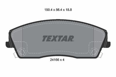 2416601 TEXTAR Комплект тормозных колодок, дисковый тормоз