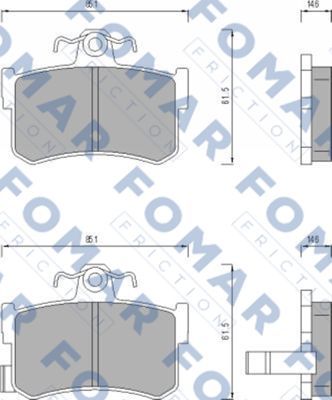 FO491381 FOMAR Friction Комплект тормозных колодок, дисковый тормоз