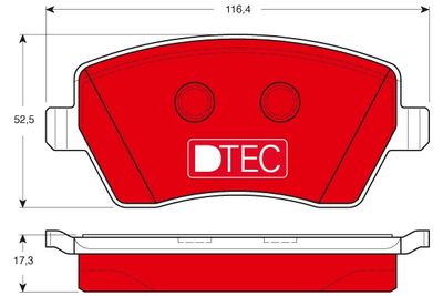 GDB3332DTE TRW Комплект тормозных колодок, дисковый тормоз