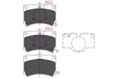 KBP4517 KAVO PARTS Комплект тормозных колодок, дисковый тормоз