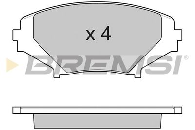 BP3170 BREMSI Комплект тормозных колодок, дисковый тормоз