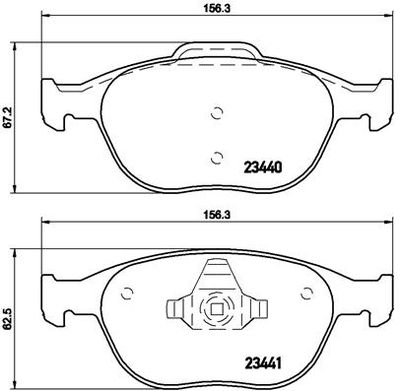 P24058 BREMBO Комплект тормозных колодок, дисковый тормоз