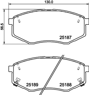 8DB355029101 HELLA Комплект тормозных колодок, дисковый тормоз