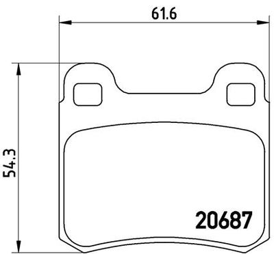 P50013 BREMBO Комплект тормозных колодок, дисковый тормоз