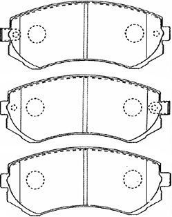 B1N018 AISIN Комплект тормозных колодок, дисковый тормоз