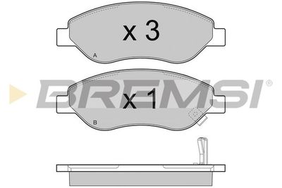 BP3407 BREMSI Комплект тормозных колодок, дисковый тормоз