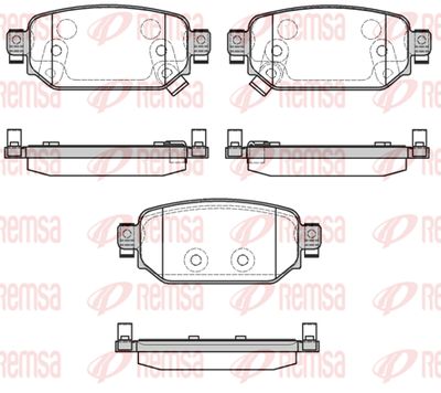 173102 REMSA Комплект тормозных колодок, дисковый тормоз