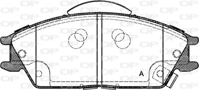 BPA022422 OPEN PARTS Комплект тормозных колодок, дисковый тормоз