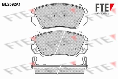 BL2592A1 FTE Комплект тормозных колодок, дисковый тормоз