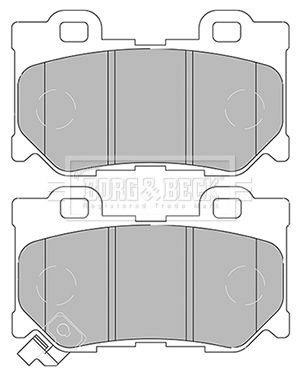 BBP2434 BORG & BECK Комплект тормозных колодок, дисковый тормоз