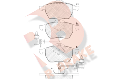 RB1362 R BRAKE Комплект тормозных колодок, дисковый тормоз