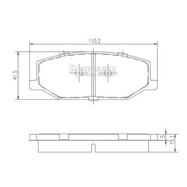 J3608003 NIPPARTS Комплект тормозных колодок, дисковый тормоз