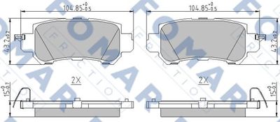 FO235483 FOMAR Friction Комплект тормозных колодок, дисковый тормоз