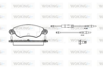 P929304 WOKING Комплект тормозных колодок, дисковый тормоз