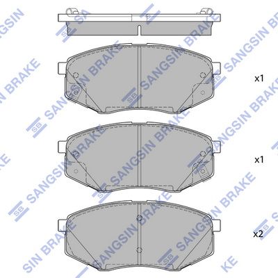 SP1681 Hi-Q Комплект тормозных колодок, дисковый тормоз