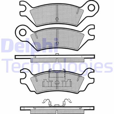 LP631 DELPHI Комплект тормозных колодок, дисковый тормоз