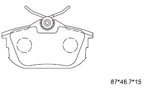 KD4728 ASIMCO Комплект тормозных колодок, дисковый тормоз