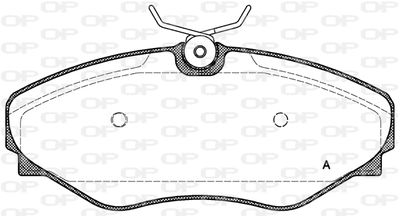 BPA083420 OPEN PARTS Комплект тормозных колодок, дисковый тормоз