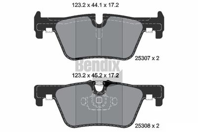 BPD1017 BENDIX Braking Комплект тормозных колодок, дисковый тормоз