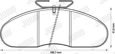 571368J JURID Комплект тормозных колодок, дисковый тормоз