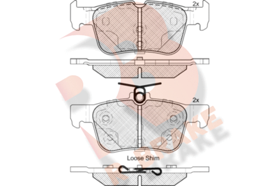 RB2198 R BRAKE Комплект тормозных колодок, дисковый тормоз