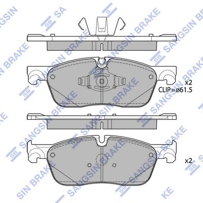 SP4279 Hi-Q Комплект тормозных колодок, дисковый тормоз