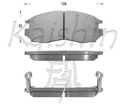 FK6043 KAISHIN Комплект тормозных колодок, дисковый тормоз