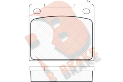 RB0033 R BRAKE Комплект тормозных колодок, дисковый тормоз