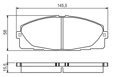 0986495152 BOSCH Комплект тормозных колодок, дисковый тормоз