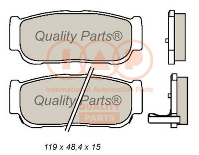 70418041 IAP QUALITY PARTS Комплект тормозных колодок, дисковый тормоз