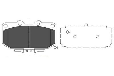 KBP6536 KAVO PARTS Комплект тормозных колодок, дисковый тормоз