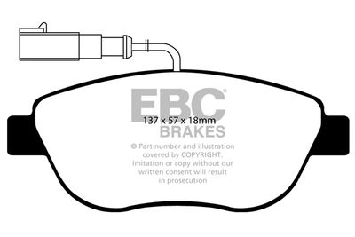 DP41383R EBC Brakes Комплект тормозных колодок, дисковый тормоз