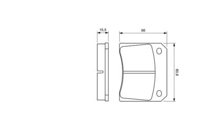 0986424685 BOSCH Комплект тормозных колодок, дисковый тормоз