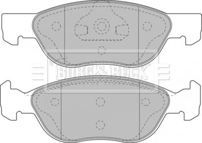 BBP1859 BORG & BECK Комплект тормозных колодок, дисковый тормоз