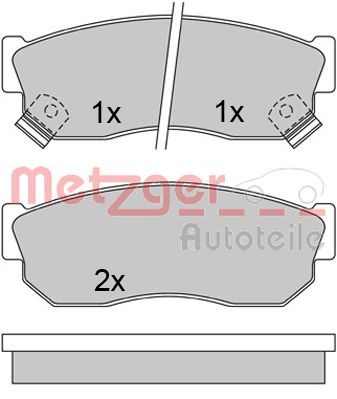 1170641 METZGER Комплект тормозных колодок, дисковый тормоз
