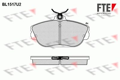 BL1517U2 FTE Комплект тормозных колодок, дисковый тормоз