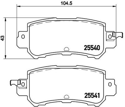 P49047 BREMBO Комплект тормозных колодок, дисковый тормоз