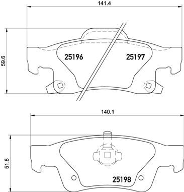 P37016 BREMBO Комплект тормозных колодок, дисковый тормоз