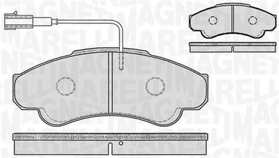 363916060187 MAGNETI MARELLI Комплект тормозных колодок, дисковый тормоз