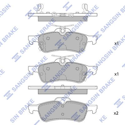 SP1632 Hi-Q Комплект тормозных колодок, дисковый тормоз