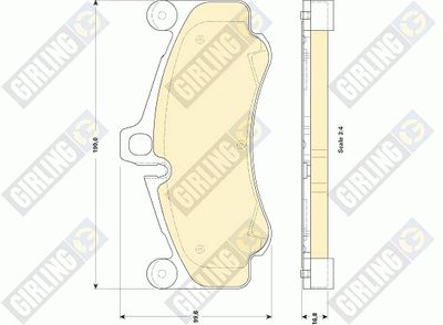 6118629 GIRLING Комплект тормозных колодок, дисковый тормоз