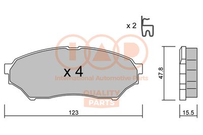 70412035P IAP QUALITY PARTS Комплект тормозных колодок, дисковый тормоз