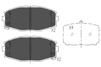 KBP9034 KAVO PARTS Комплект тормозных колодок, дисковый тормоз