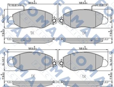 FO239681 FOMAR Friction Комплект тормозных колодок, дисковый тормоз