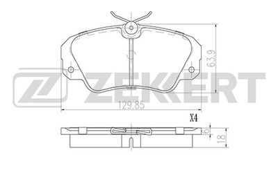 BS3001 ZEKKERT Комплект тормозных колодок, дисковый тормоз