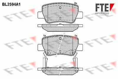 BL2594A1 FTE Комплект тормозных колодок, дисковый тормоз