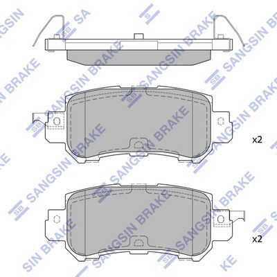 SP1672 Hi-Q Комплект тормозных колодок, дисковый тормоз