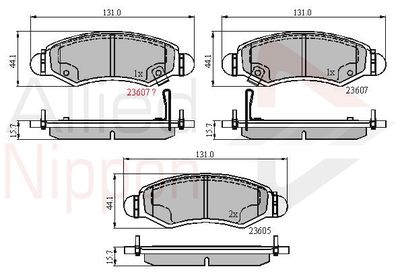 ADB31297 COMLINE Комплект тормозных колодок, дисковый тормоз